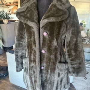 Vintage Sharpee of Minneapolis Chocolate Faux Fur Coat